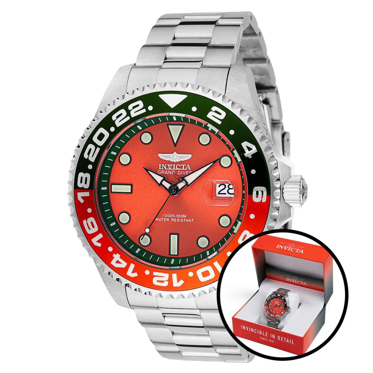 Invicta Grand Diver Miami Edition Automatic Men`s Watch - 47mm. Steel 49118