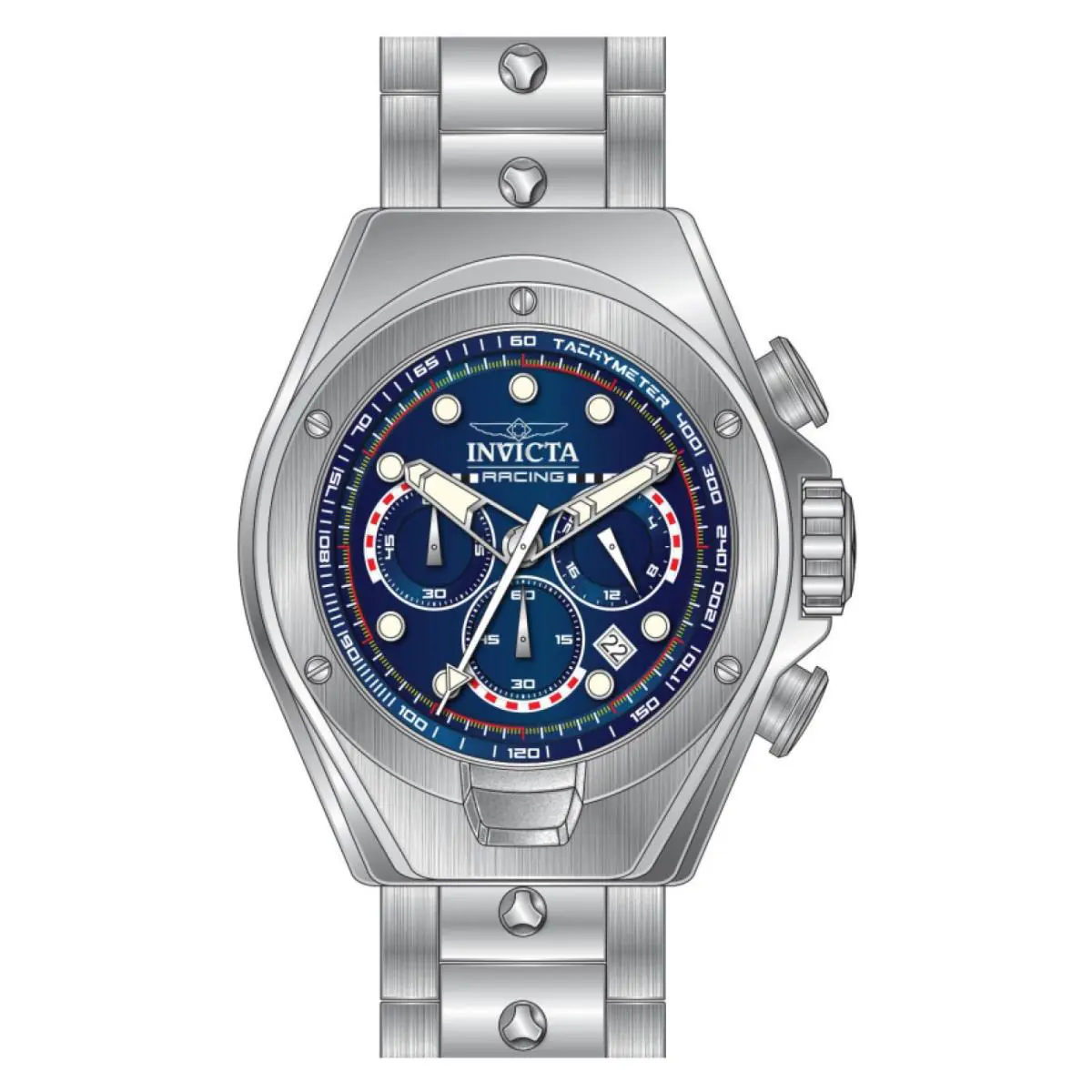 Watch Invicta INV47745 Invicta Racing Men 48.00mm Stainless Steel - Dial: Steel, Band: Steel
