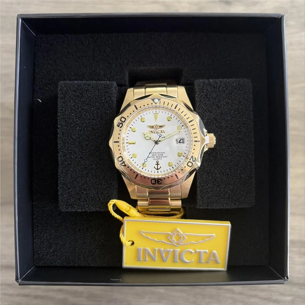 Invicta Ocean Voyage Mens 37.5mm Watch Gold Tone Stainless Steel White 47674