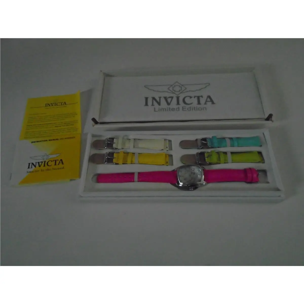 Invicta Limited Ed Lupah Floral Heart Watch W/5 Interchangeable Bands 6393