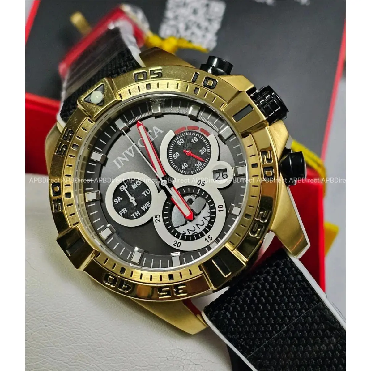 Invicta - S1 Rally - Swiss Z60 Chronograph - Gold Dual Layer Strap Mens Watch