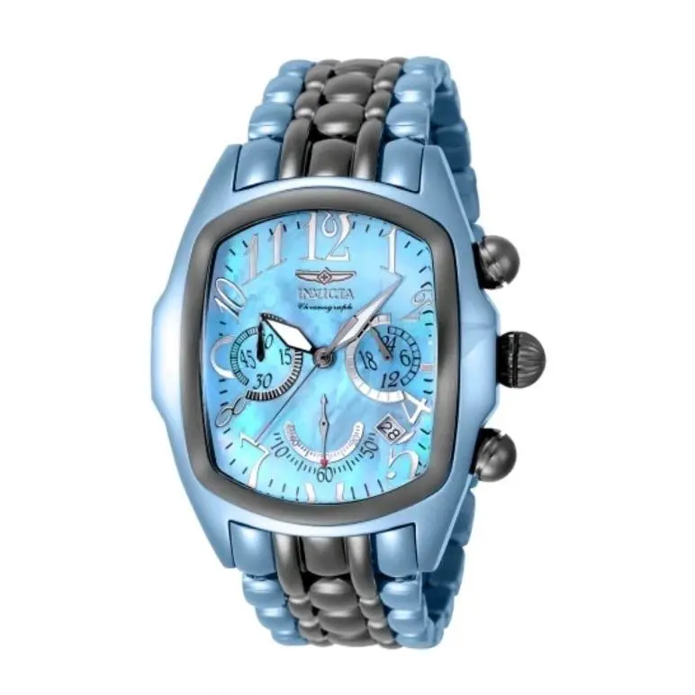 Invicta - Lupah Ice Blue / Gunmetal Dragon - Blue Mother-of-pearl Mens Watch