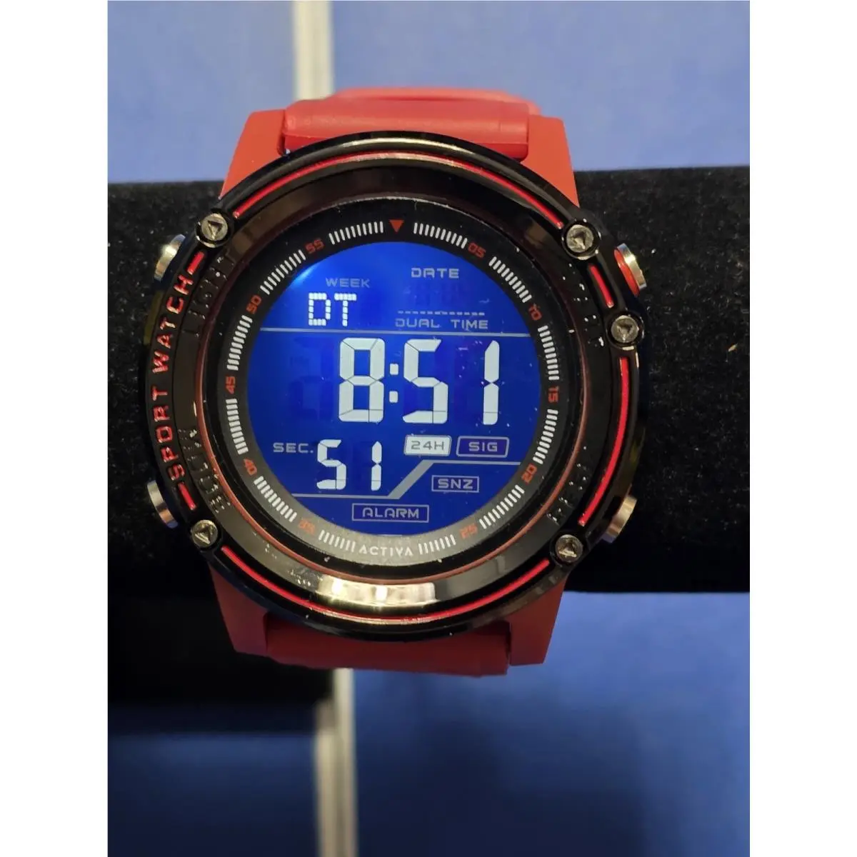ACW8125-005 - Activa Voyager of Time X Invicta Men`s Digital Watch 52mm- Red