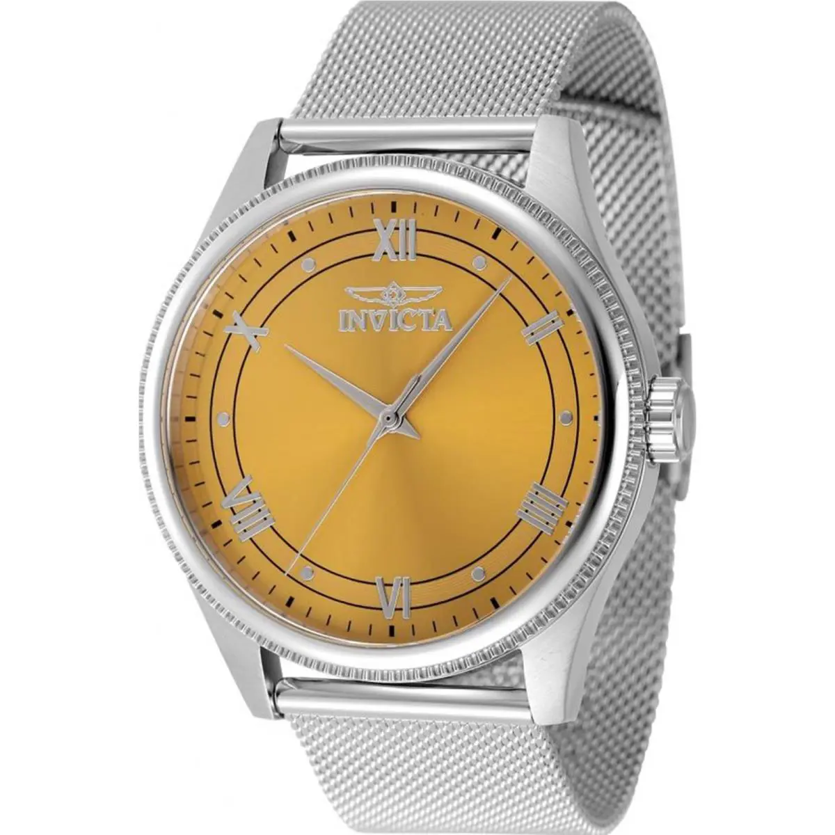 Invicta Men`s 48481 Celestial Quartz 3 Hand Yellow Dial Watch