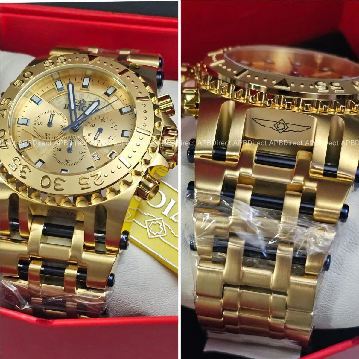 Invicta - Chaos - Coalition Forces Gold Plated SS - 50mm Chronograph Mens Watch