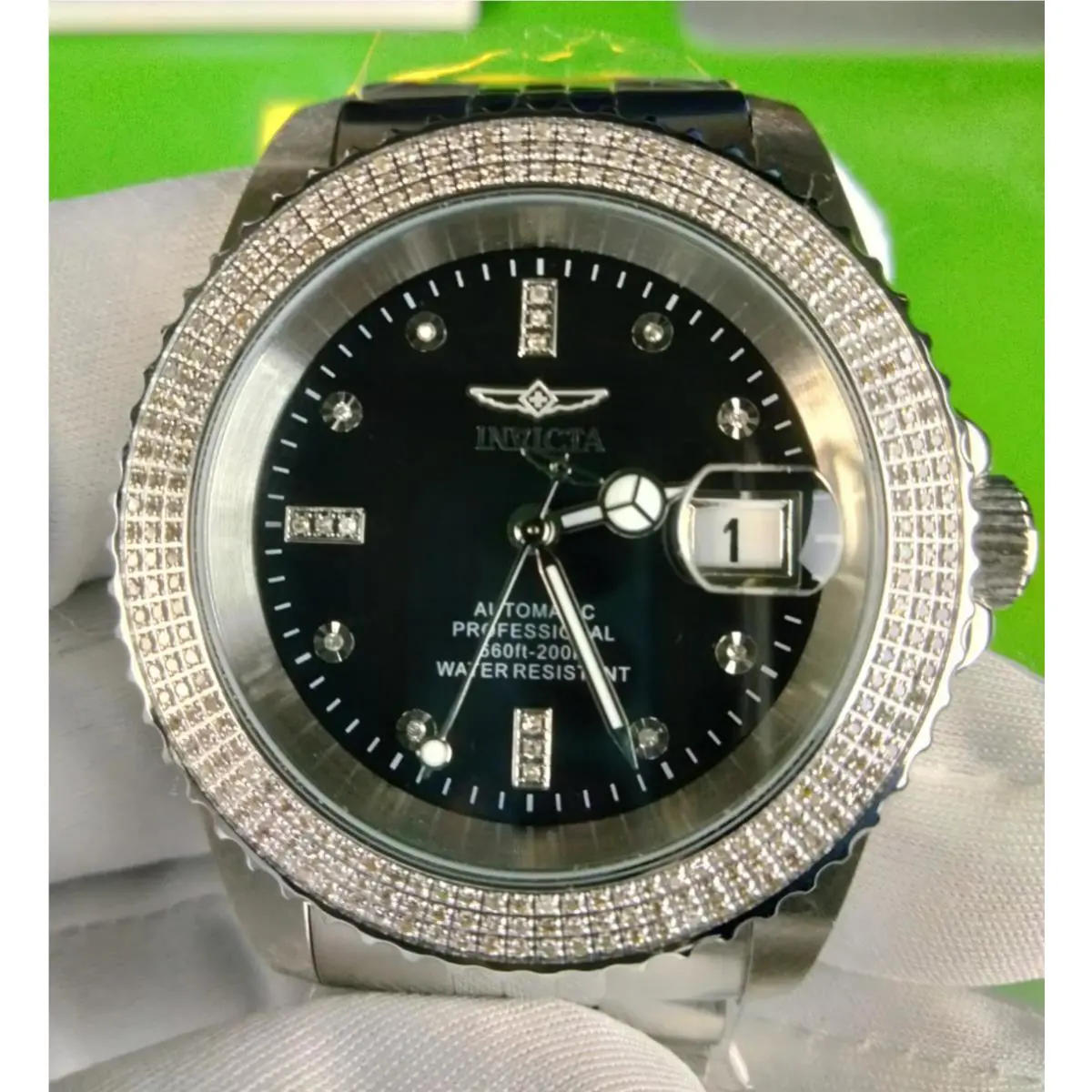 Invicta Pro Diver 38291 Diamond Automatic Watch 42 mm Steel 287 Diamonds WR 200M