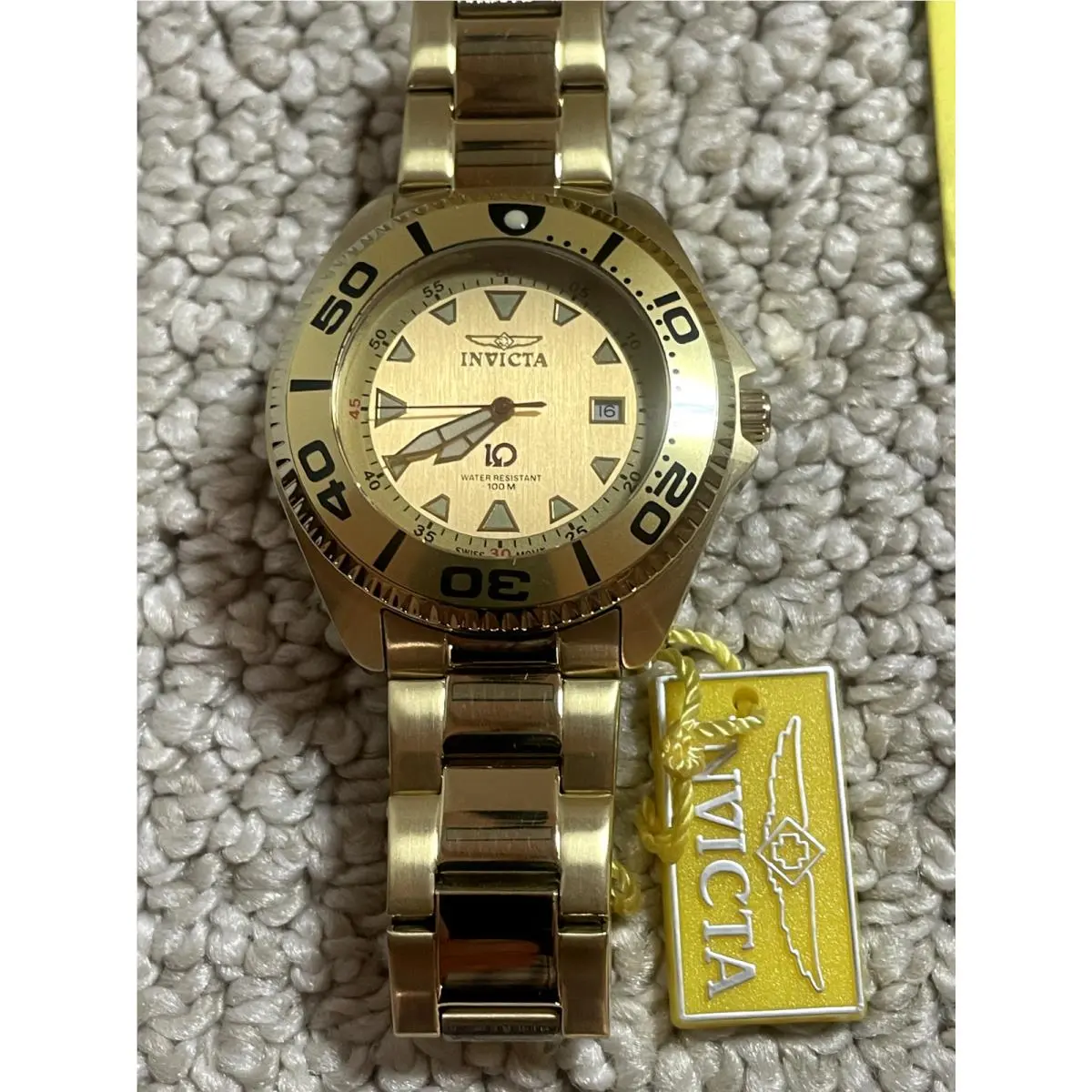 Invicta Watch Movement Sapphire Crystal All Steel Swiss Parts 3862