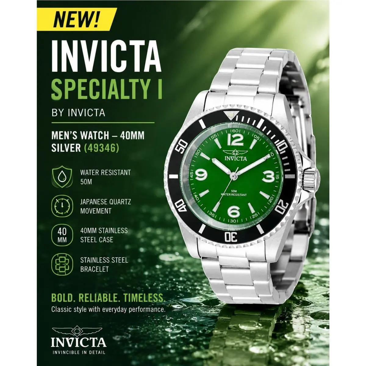 Invicta Specialty I by Invicta Men`s Watch - 40mm. Silver 49346