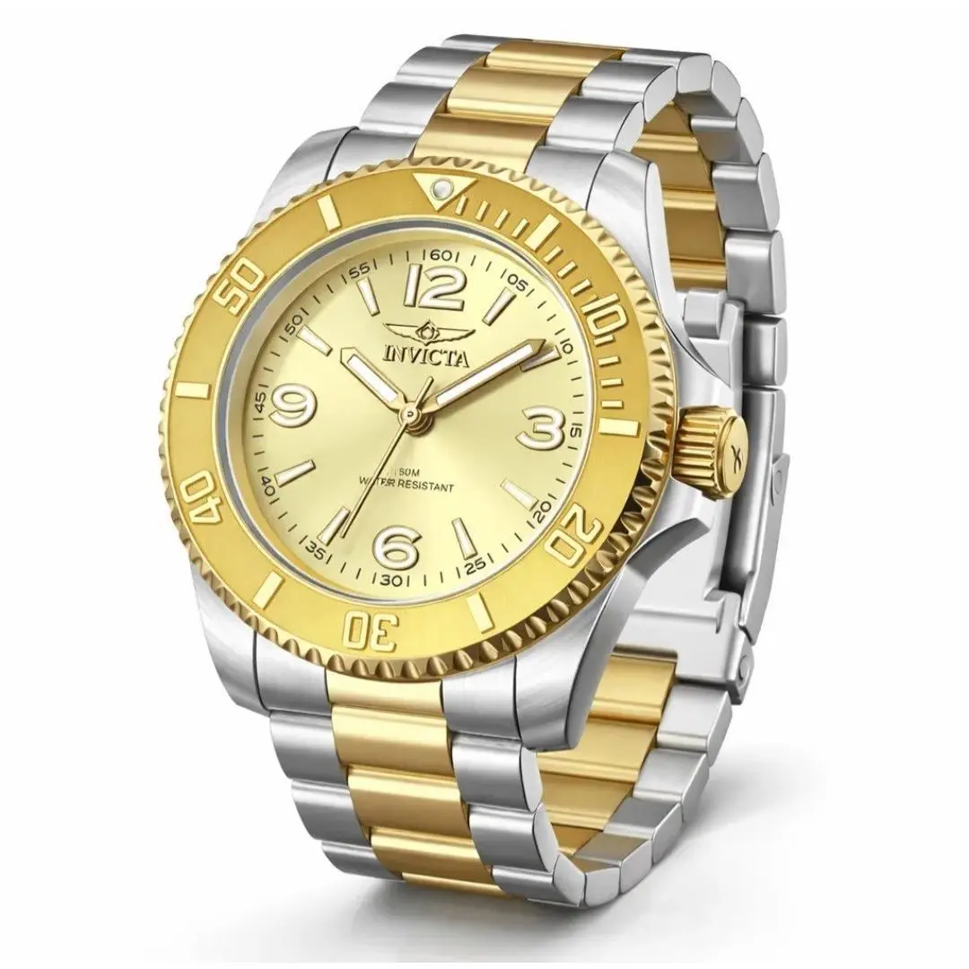 Invicta Specialty Men`s Watch 41mm Silver Gold Tone 69725