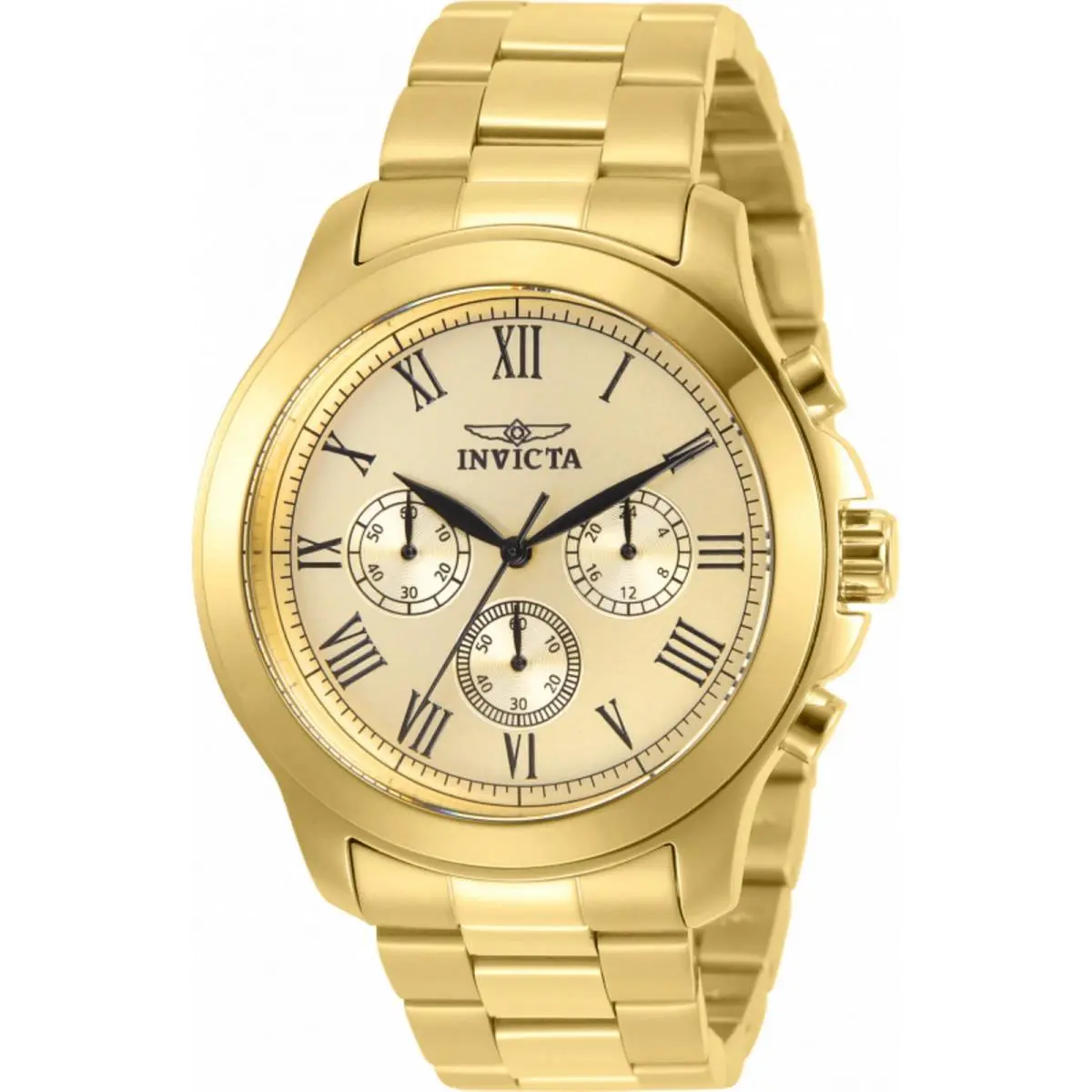 Men`s Watch Specialty Chrono Yellow Gold Stainless Steel Bracelet 21658 by Invicta