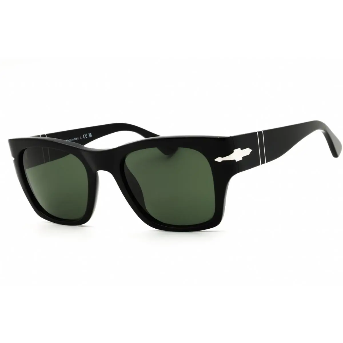 Persol PO3384S 95 31 Sunglasses Black Frame Green Lenses 52mm