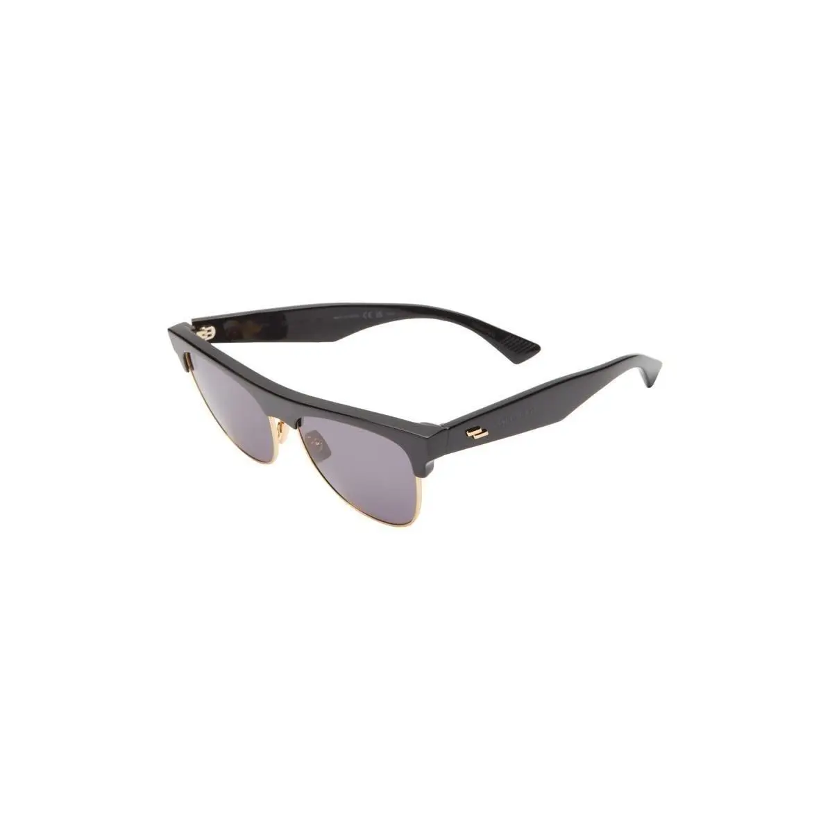 Bottega Veneta Women 55mm Browbar Sunglasses Black Black Grey
