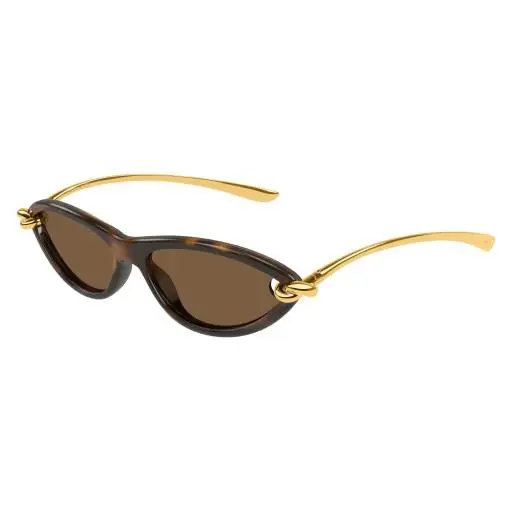 Bottega Veneta BV 1390S Sunglasses 002 Havana