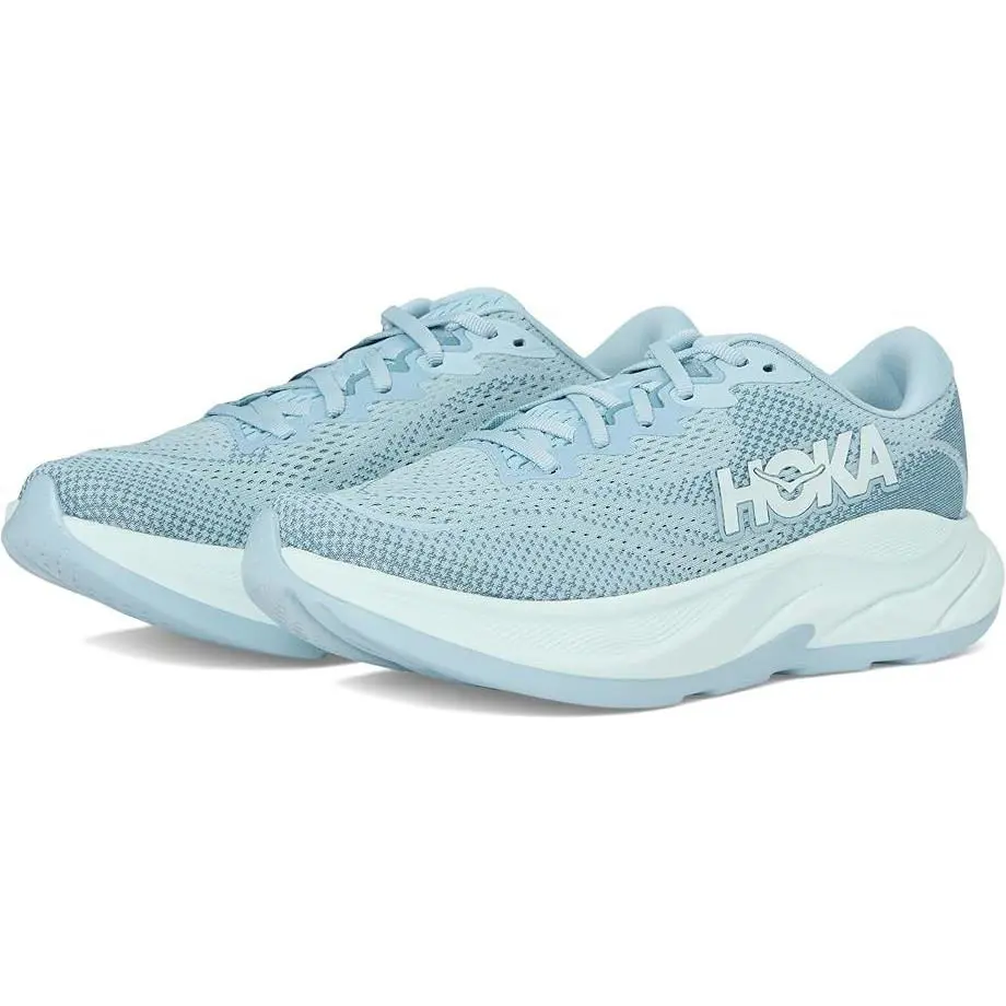 Hoka One One Rincon 4 Running Walking Sneakers Light Blue Mesh Women`s Size 10 B - Druzy / Mountain Fog