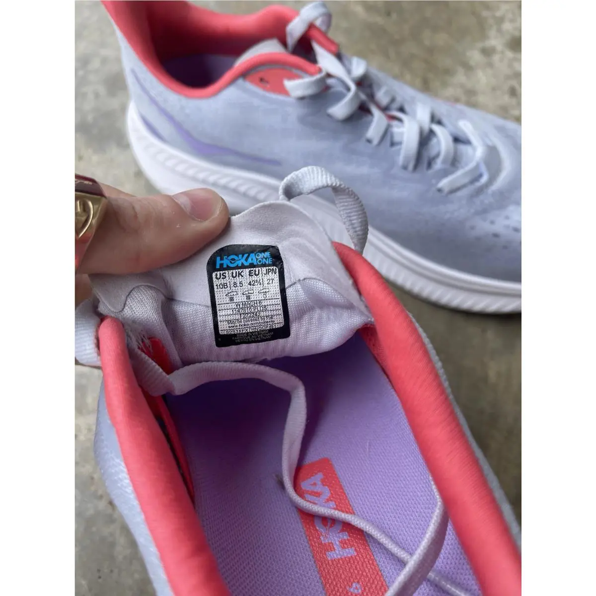 Hoka shoes - Mach 6 - Mach - Light Blue, Pink, White, Purple 7