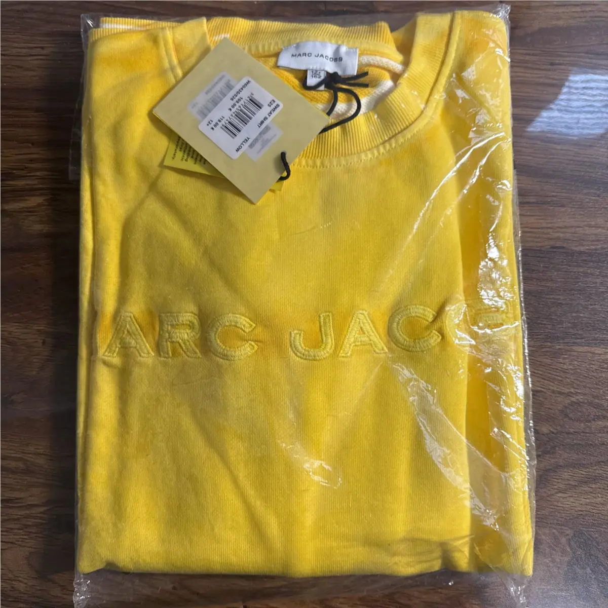 Marc Jacobs Yellow Pullover Sweat Shirt 12+ Kids in Bag