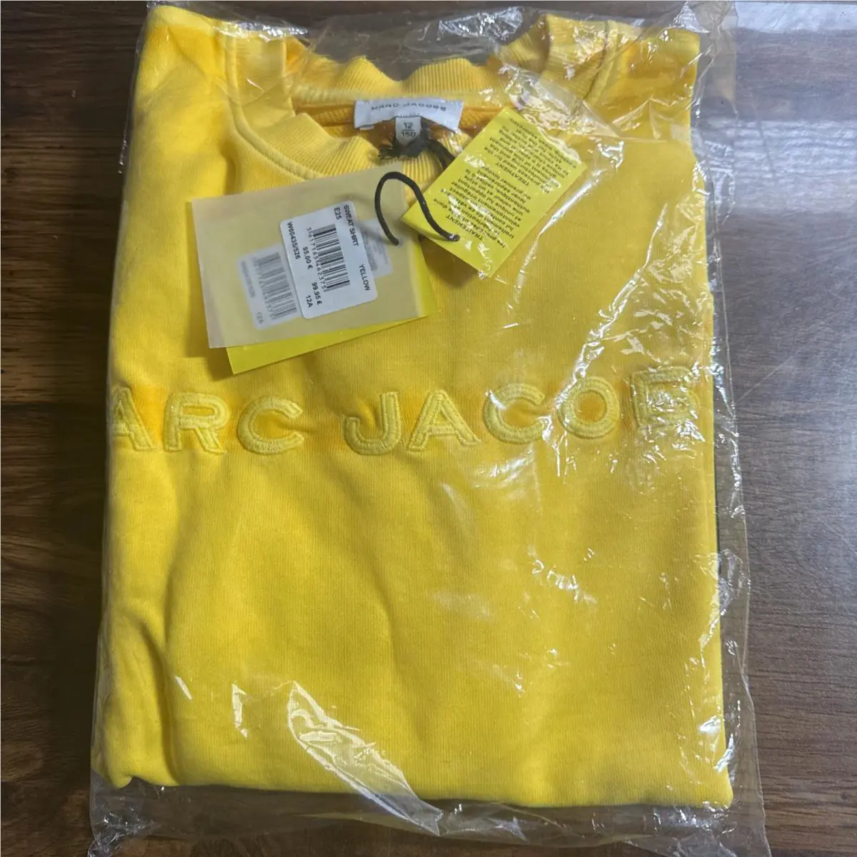 Marc Jacobs Yellow Pullover Sweat Shirt 12A Kids in Bag