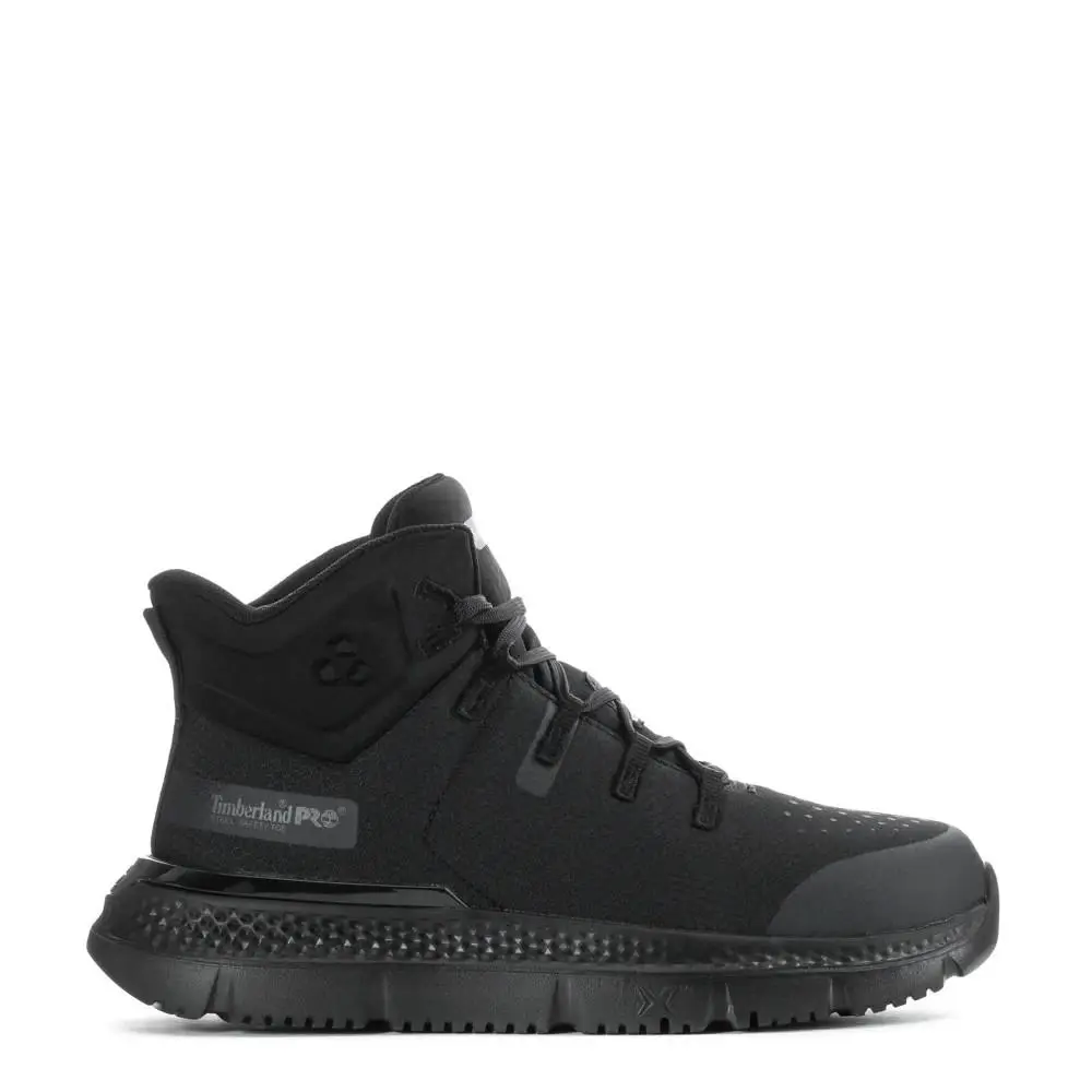 Mens Timberland Pro Intercept Mid Steel Toe Black Boots - Black