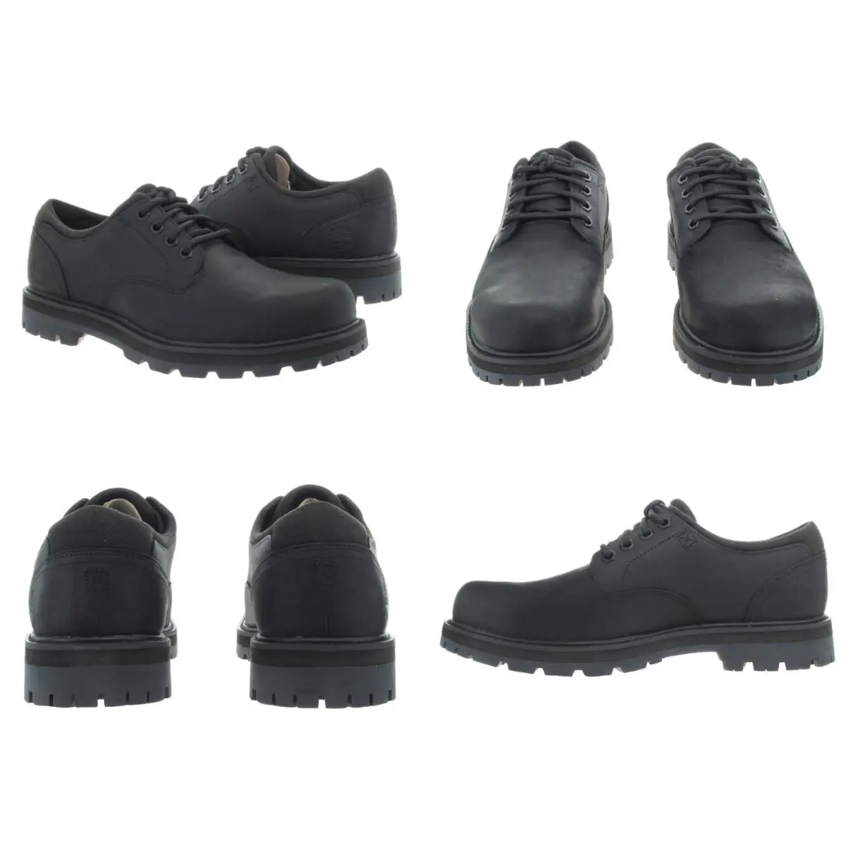 Timberland Men`s Britton Road Oxford Black Waterproof Shoes Size 7.5 - Black