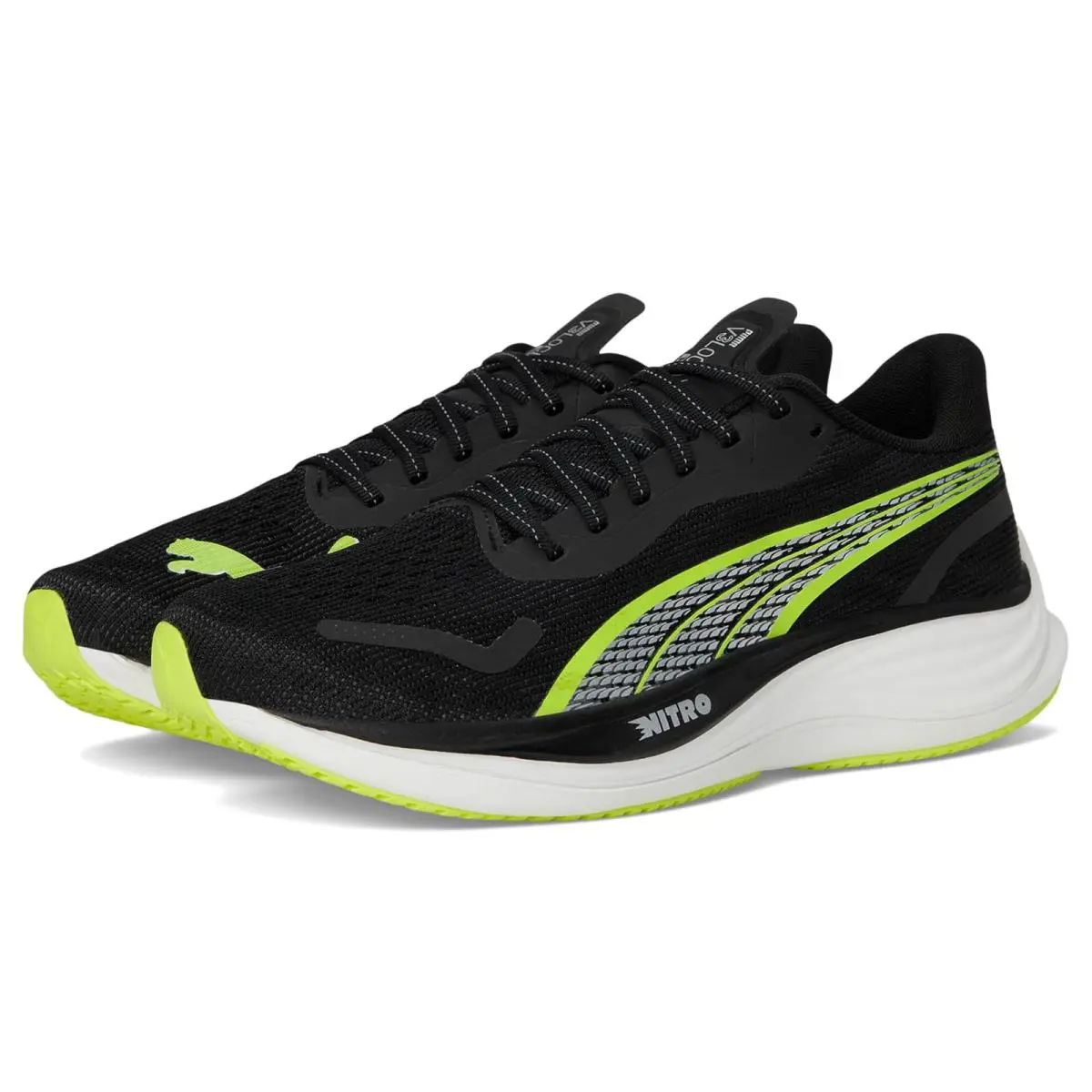 Man`s Sneakers Athletic Shoes Puma Velocity Nitro 3 Running Shoes - Puma Black/Yellow Alert