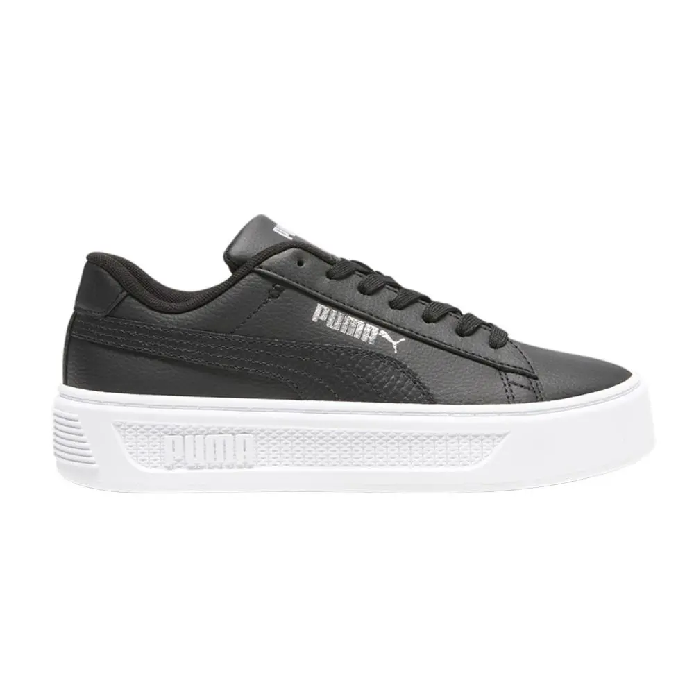 Puma Smash V3 Tumble Smash Platform Womens Black Sneakers Casual Shoes 40201901 - Black