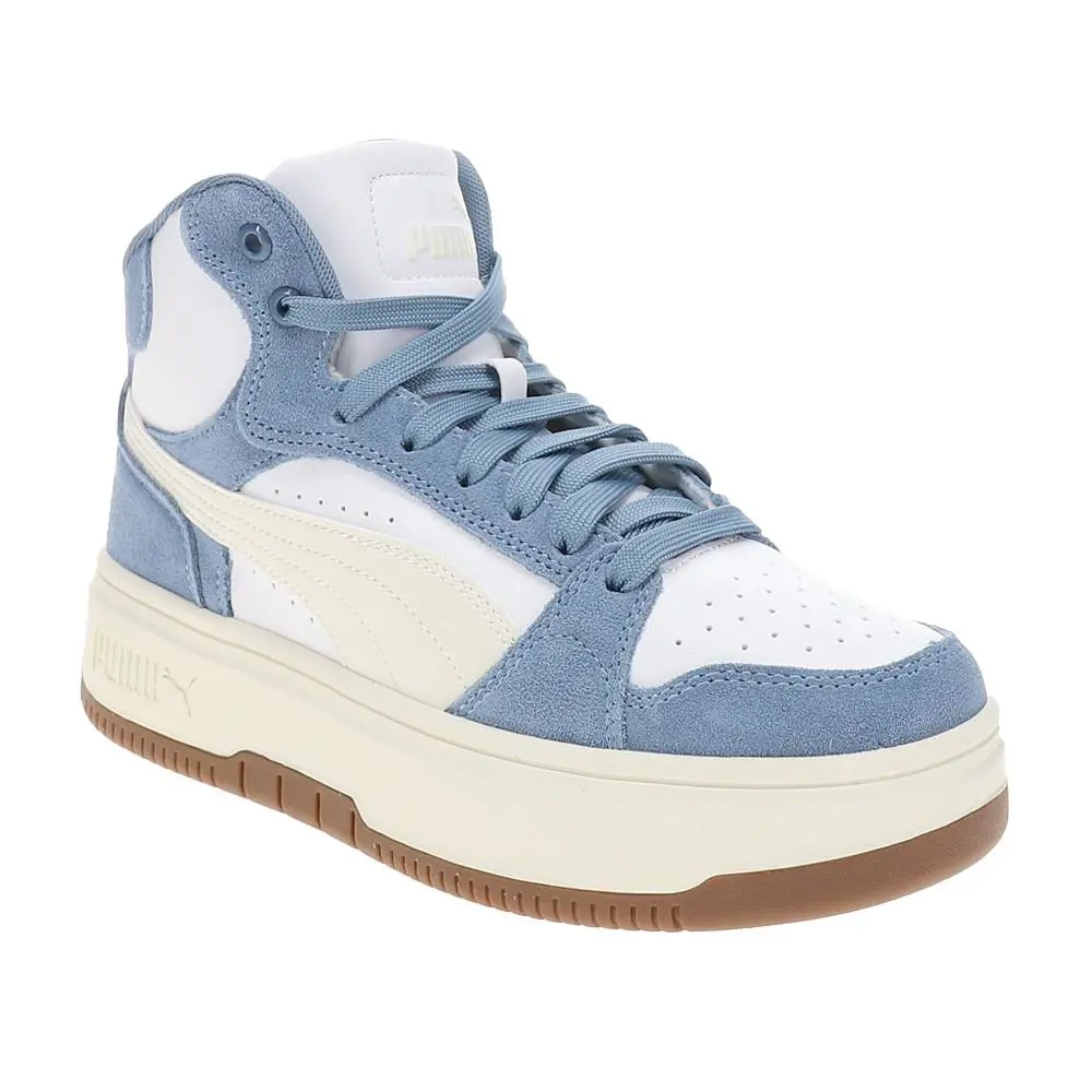 Puma shoes - PUMA Rebound Femme Mid Suede Platform - 40259503 - White 0