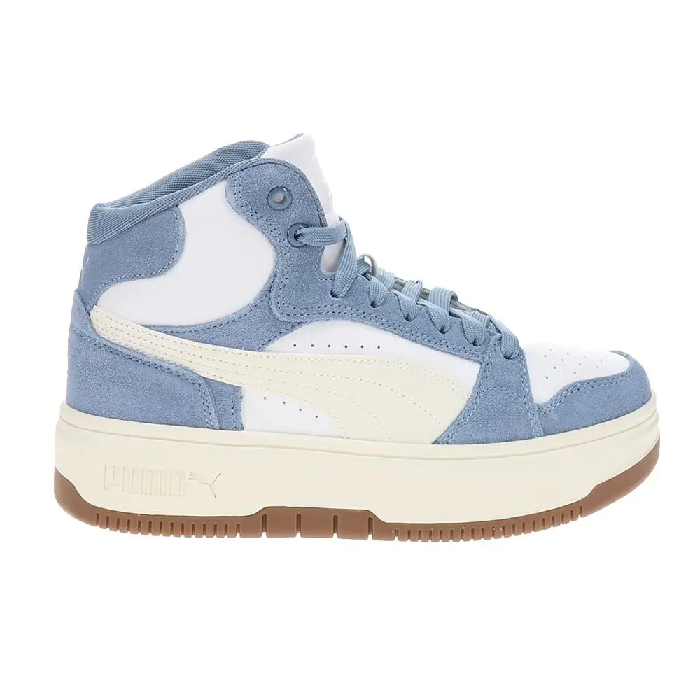Puma shoes - PUMA Rebound Femme Mid Suede Platform - 40259503 - White 5