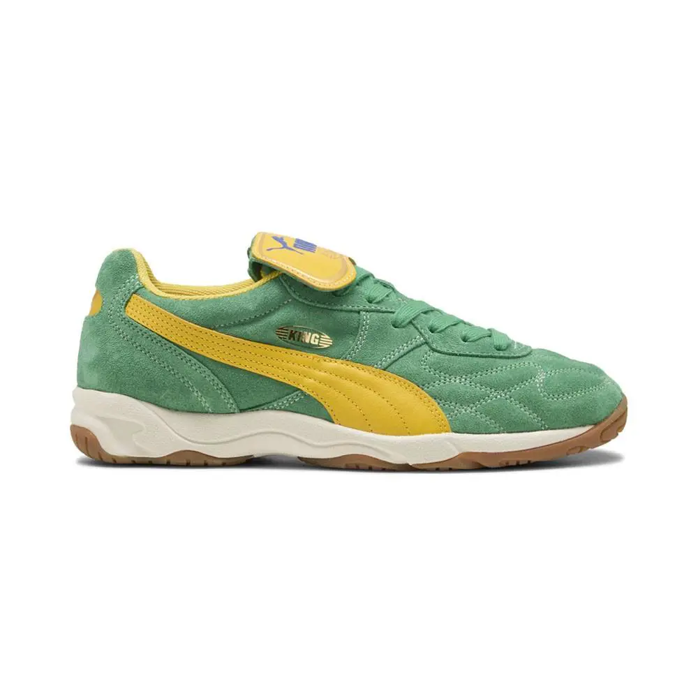 Puma King Indoor Royalty Lace Up Mens Green Sneakers Casual Shoes 40168402 - Green