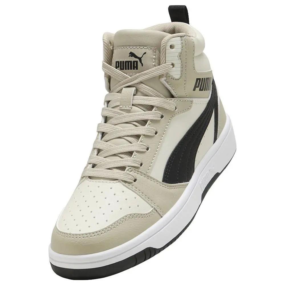 Puma shoes - PUMA Rebound V6 Mid Top Lace Up  Youth - 39383130 - Beige 4