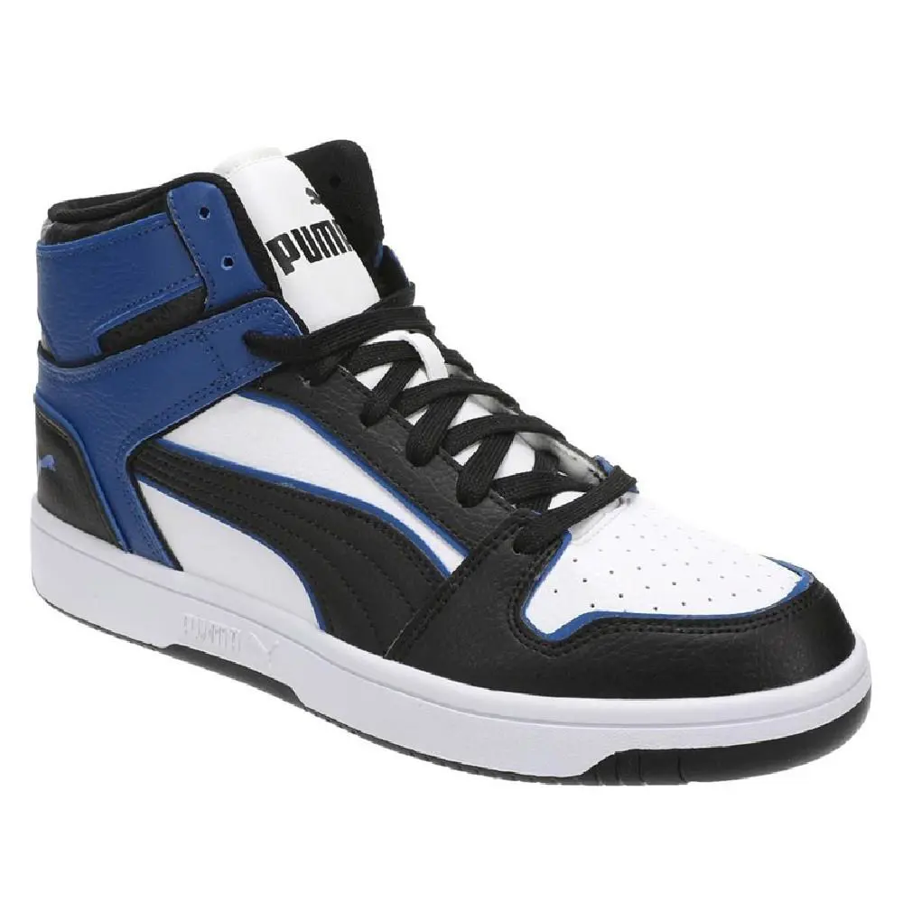Men`s Puma Rebound Layup Outlined Puma White-puma Black-clyde Royal 403921 02 - Puma White-Puma Black-Clyde Royal