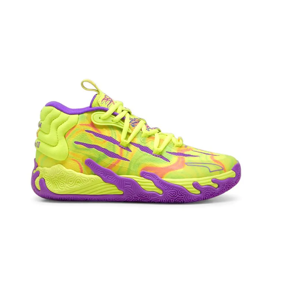 Puma Mb.03 Spark Basketball Youth Girls Yellow Sneakers Athletic Shoes 37993101 - Yellow