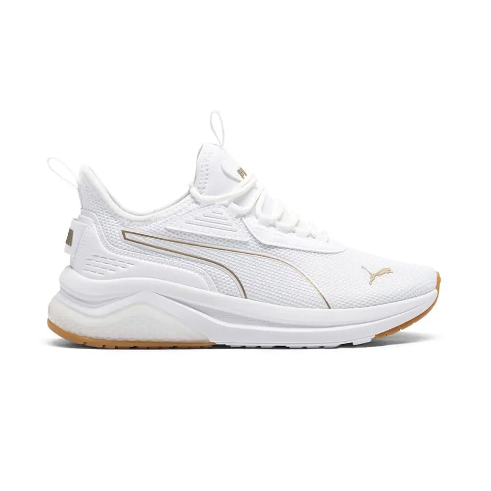 Puma Amplifier Lace Up Womens White Sneakers Casual Shoes 39768113 - White