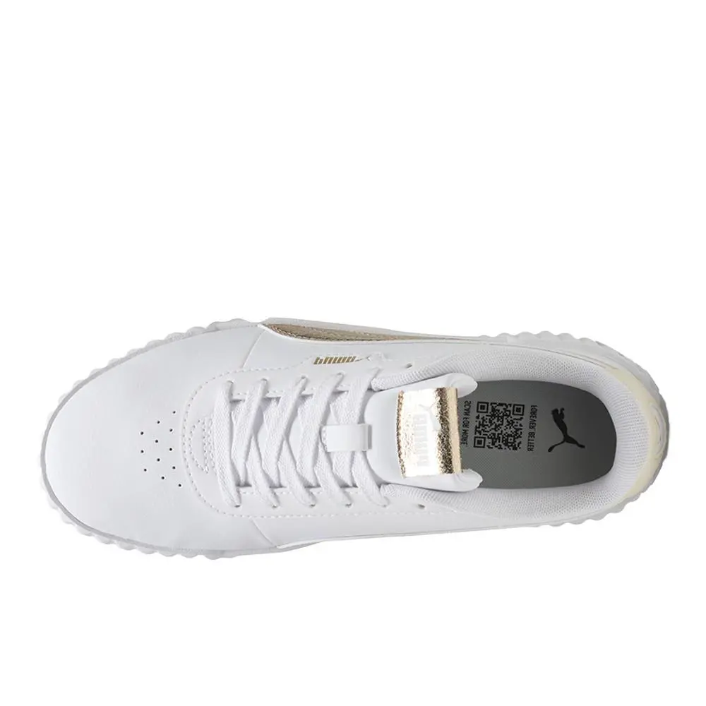 Puma shoes - PUMA Carina 3.0 Metallic Whisper Lace Up - 40451102 - White 2