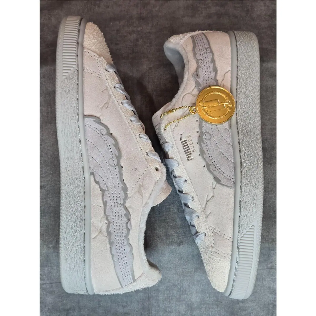 Puma shoes - PUMA One Piece Suede 3 Jr - 396720-01 - Gray 0