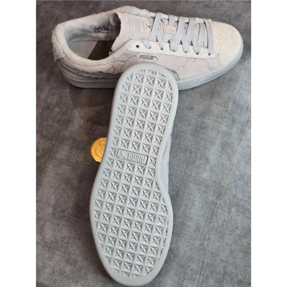 Puma shoes - PUMA One Piece Suede 3 Jr - 396720-01 - Gray 2