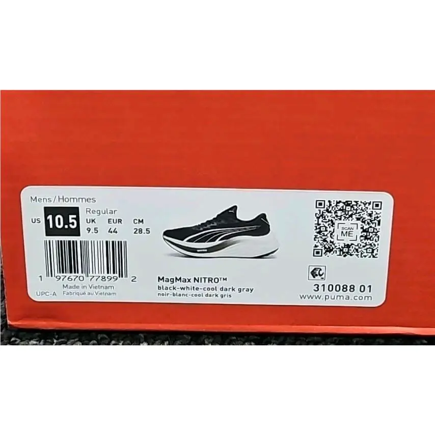 Puma shoes - Puma 31008801 MagMax Nitro - MagMax Nitro - 31008801 - Black & White 13