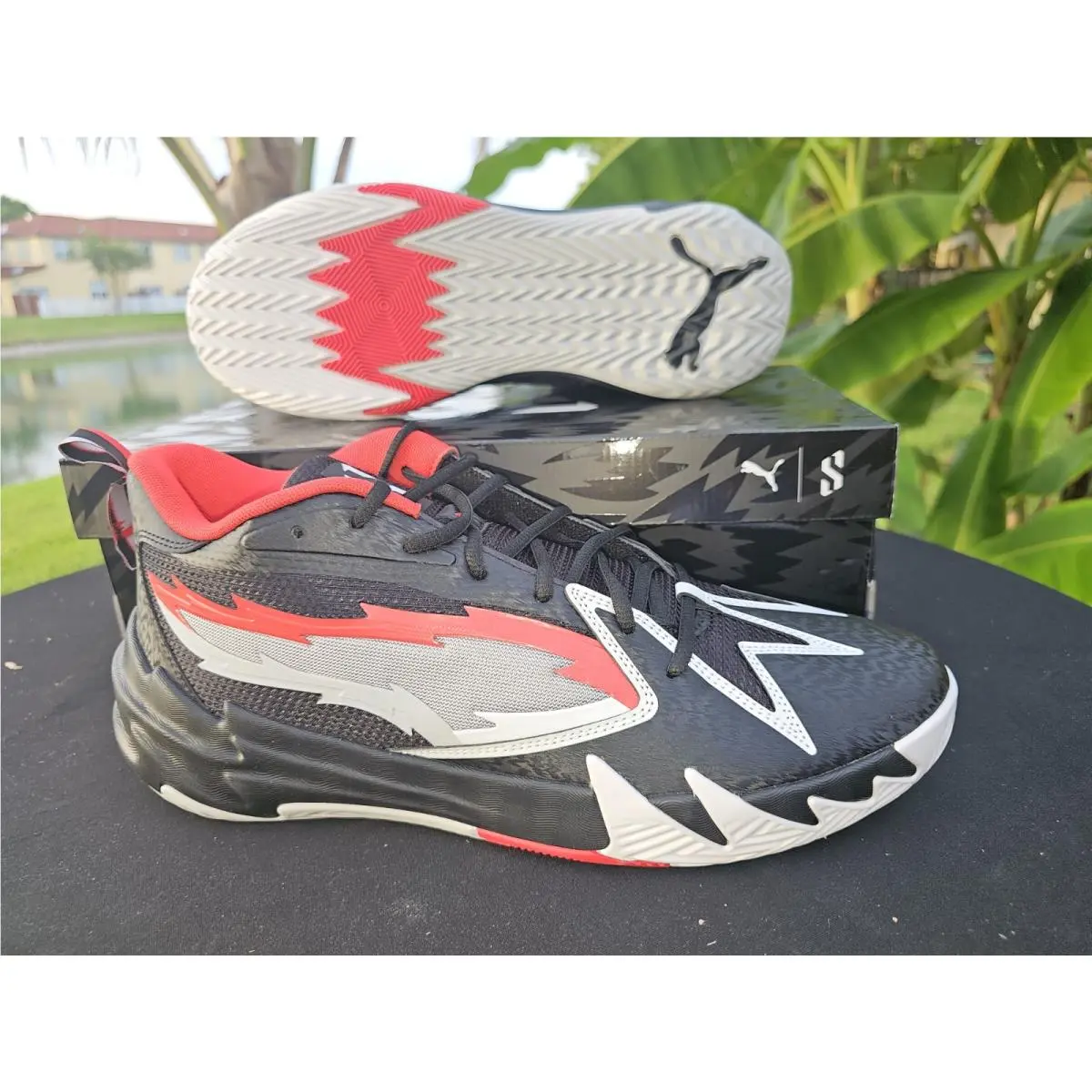 Size 13-Men`s Puma Scoot Zeros O.d.d City - Black For All Time Red - 310901_01