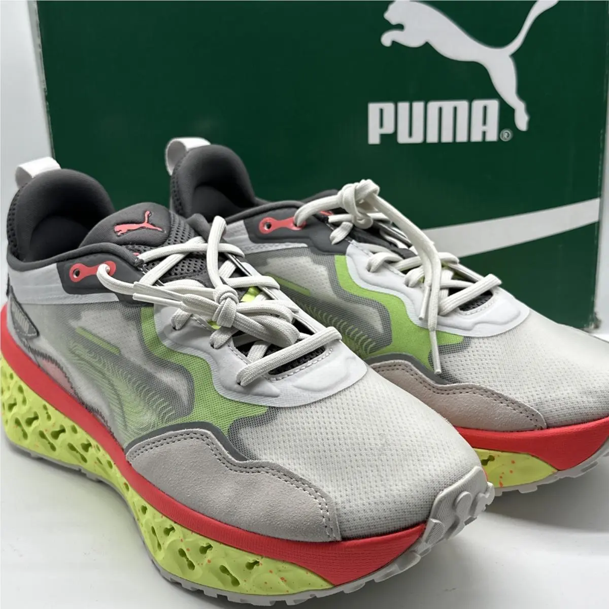 Puma shoes - Puma Xetic Sculpt Illusion - Xetic Sculpt Illusion - 387660-01 - Nimbus Cloud/Fizzy Apple (UPC: 0195102440110) 0