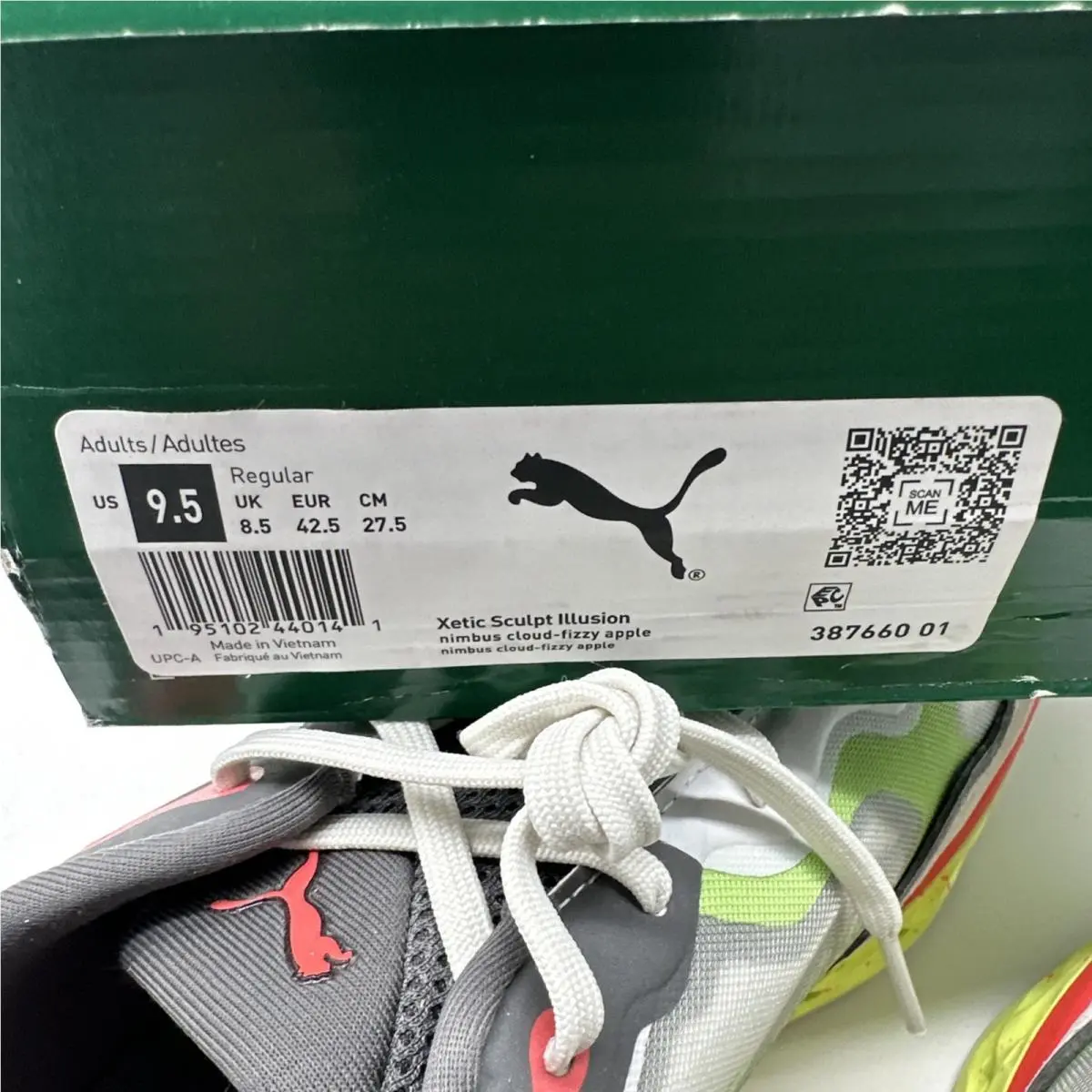 Puma shoes - Puma Xetic Sculpt Illusion - Xetic Sculpt Illusion - 387660-01 - Nimbus Cloud/Fizzy Apple (UPC: 0195102440110) 4