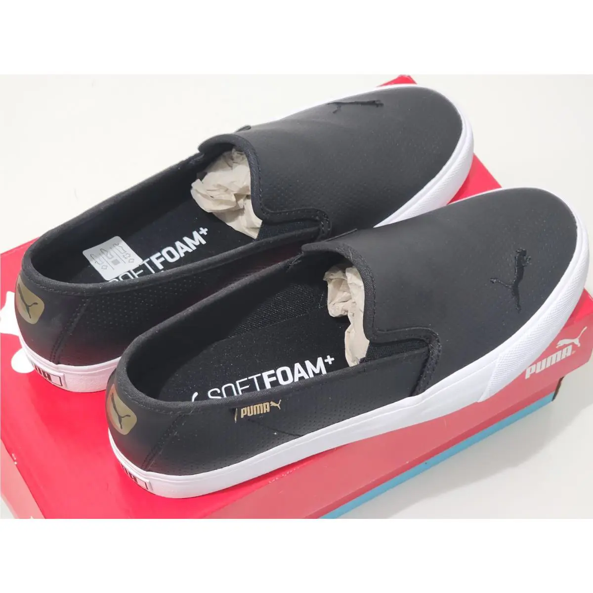 Puma shoes - Bari Slip On Cat L Wns - 374607-01 - Black / Gold 0