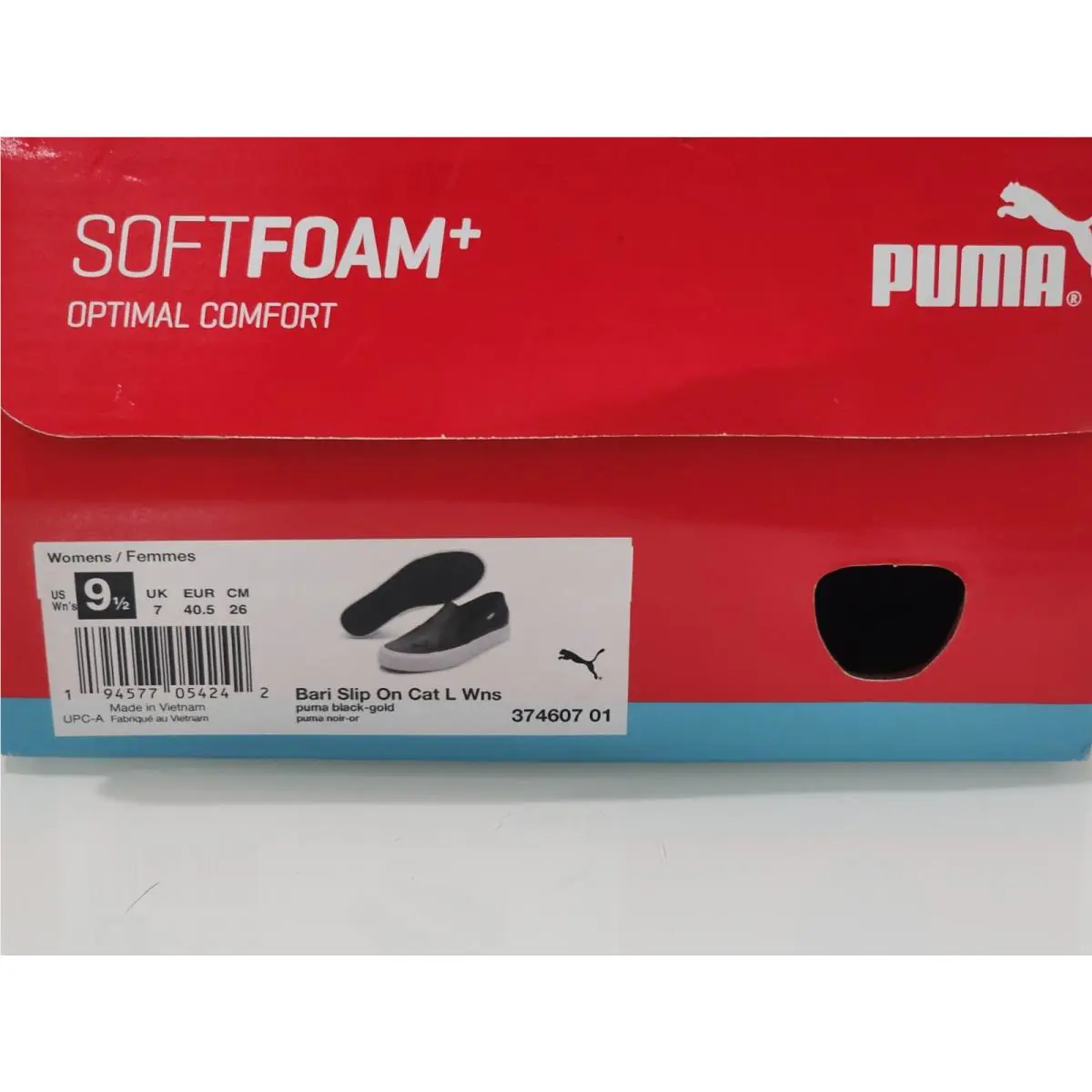 Puma shoes - Bari Slip On Cat L Wns - 374607-01 - Black / Gold 1