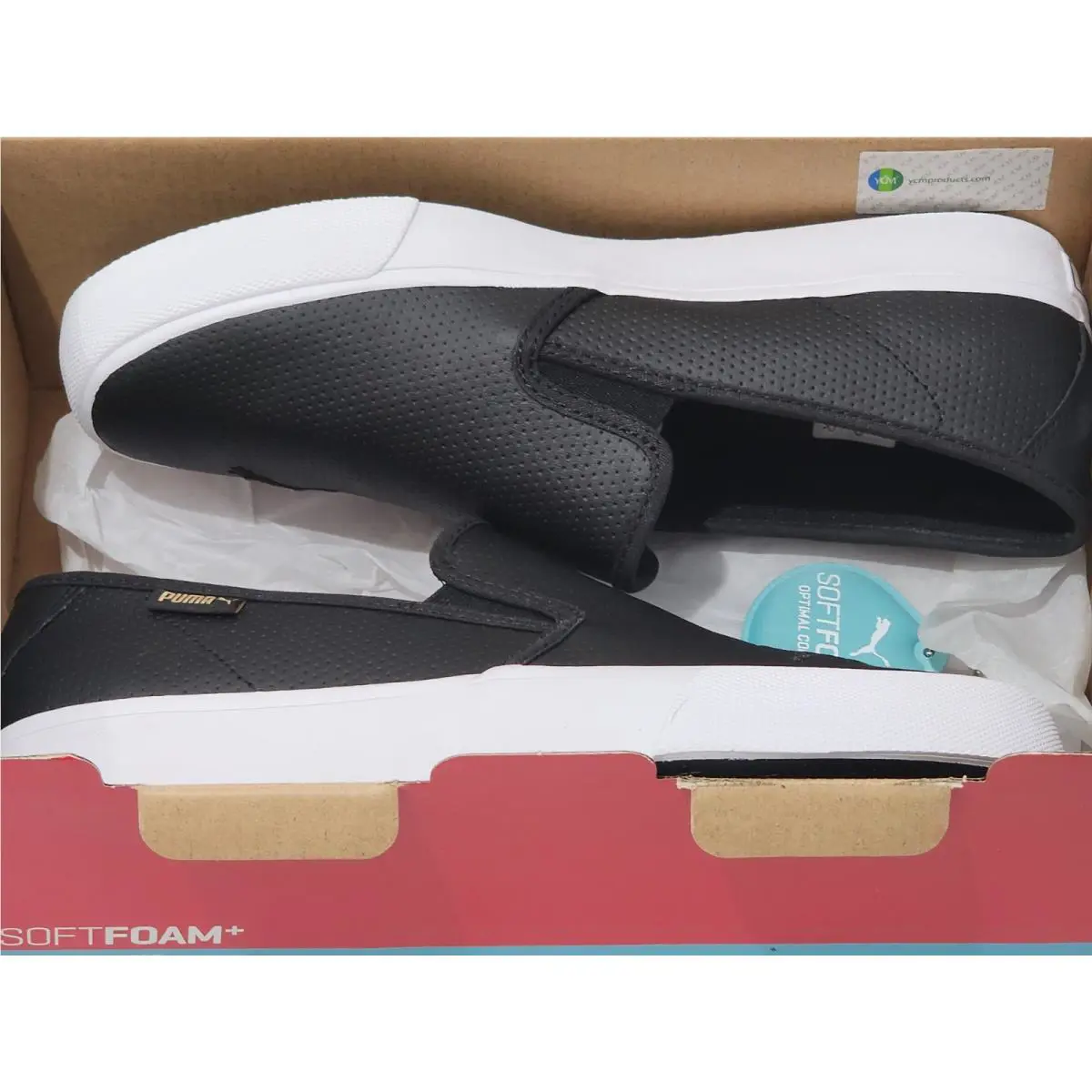 Puma shoes - Bari Slip On Cat L Wns - 374607-01 - Black / Gold 4