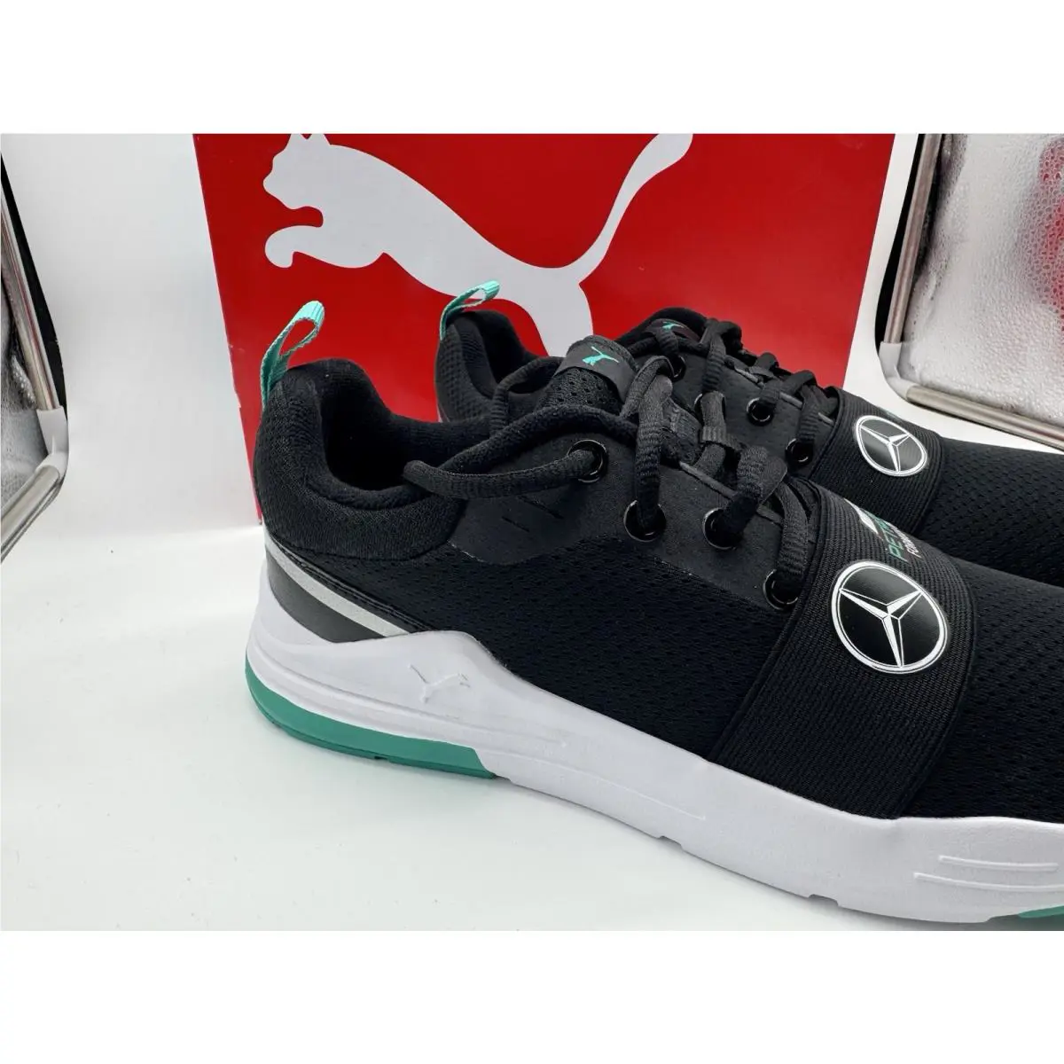 Puma shoes - Black Green 1