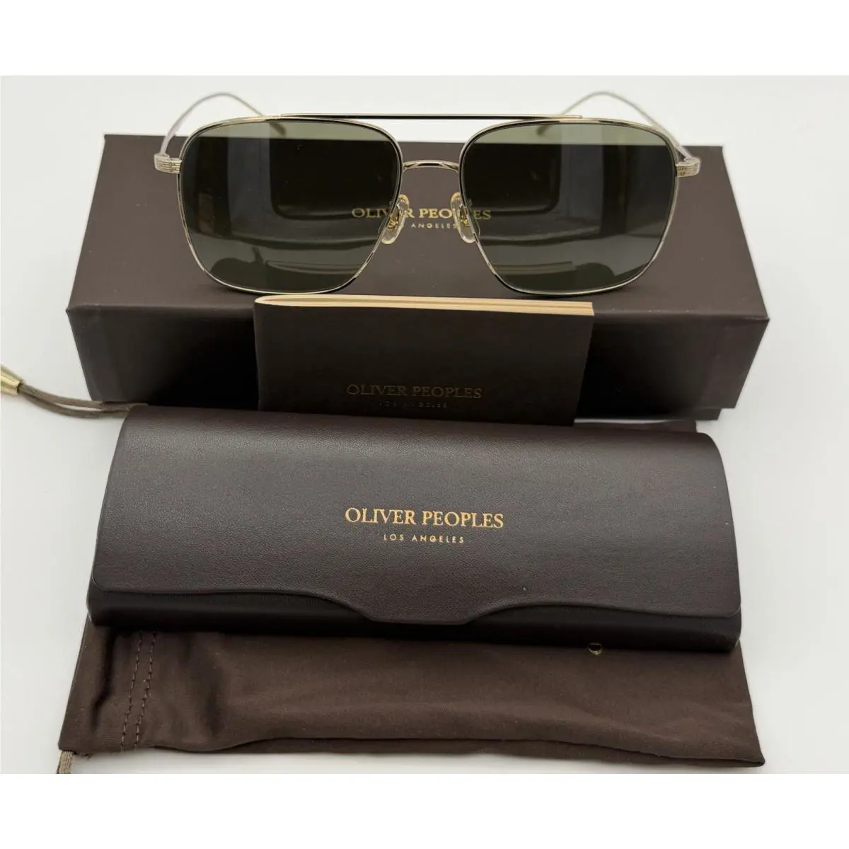Oliver Peoples Dresner OV1320ST 5292BH -gold Titanium Frame / G-15 Gradient Lens
