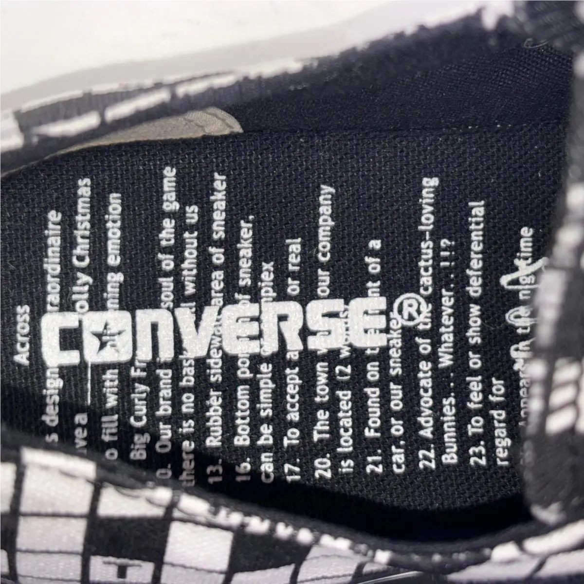 Converse shoes - CONVERSE ALL STAR CROSSWORD - ALL STAR CROSSWORD - 100240F - BLACK / WHITE CHECKER 6