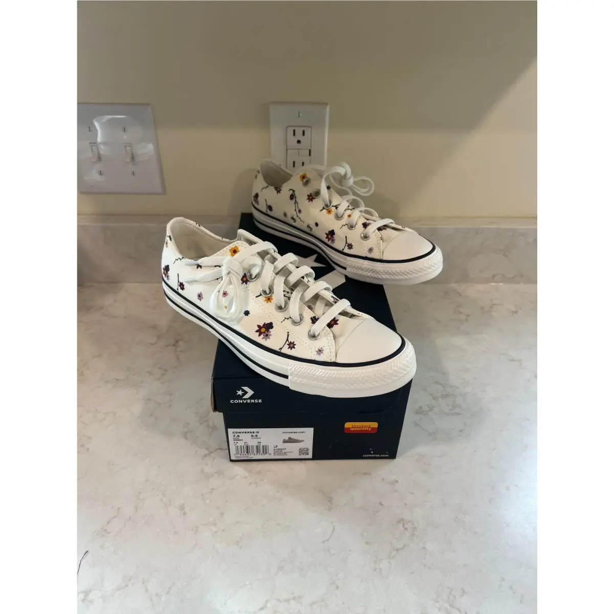 Converse Chuck Taylor All Star Low Embroidered Floral/white Men 7.5/Women 9.5