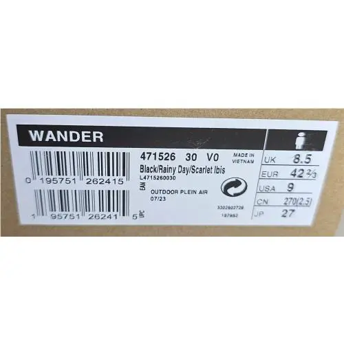Salomon shoes - Wander - Wander - 471626 - Black/Rainy Day/Scarlet Ibis 2