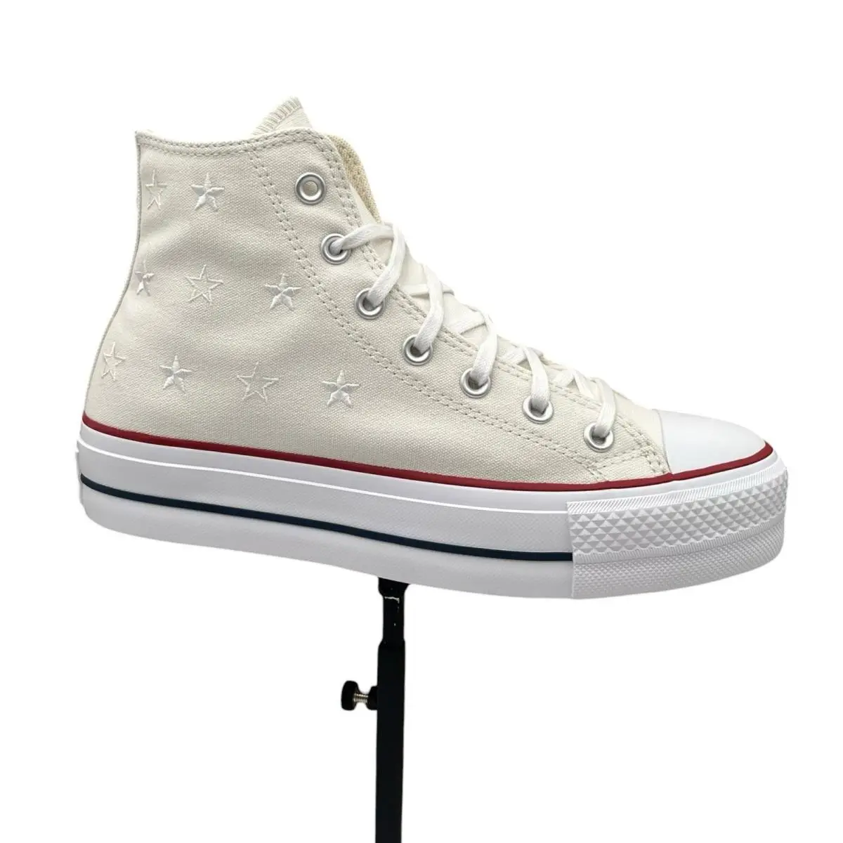 Converse Chuck Taylor All Star Lift Platform Womens 9 Vintage White Stars