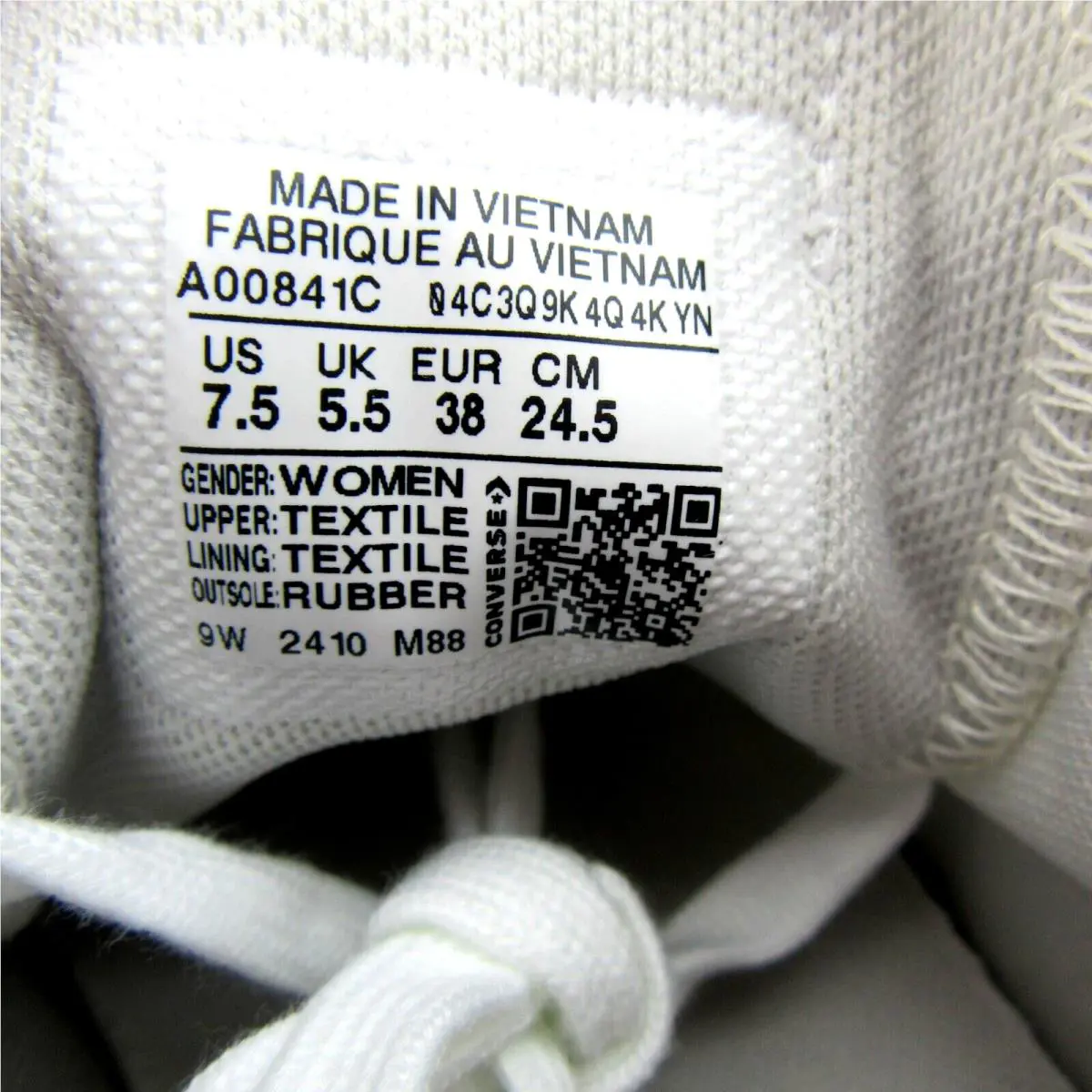 Converse shoes - Converse Chuck Taylor All Star OX - A00841C - White (UPC: 194433743266) 11