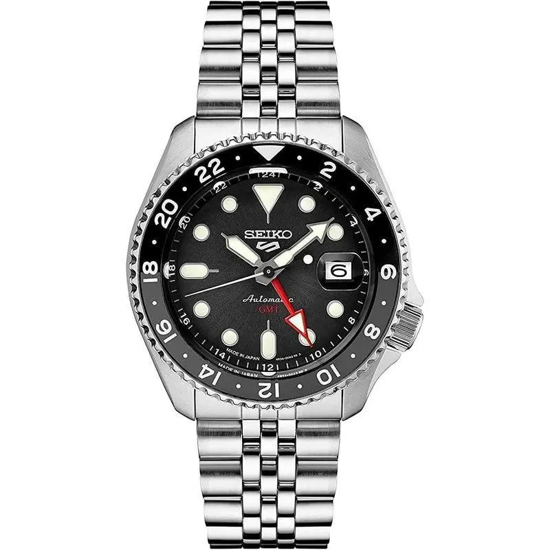 Seiko 5 Five Sports SSK001 Skx Gmt Automatic Watch 100m Black Dial SSK001K1